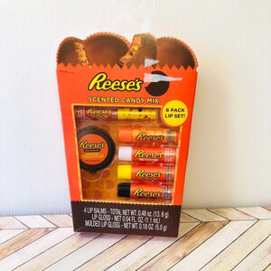 Reese's candy mix 6-pack lip balm & gloss set